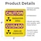 Signmission Radiation & Laser Sign, 5 in H x 3.5 in W, Vinyl Decal, Rectangle OS-2PACK-CR-D-35-L-10184 - alternate 3